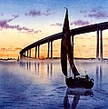 San Diego, Coronado Bridge sunset